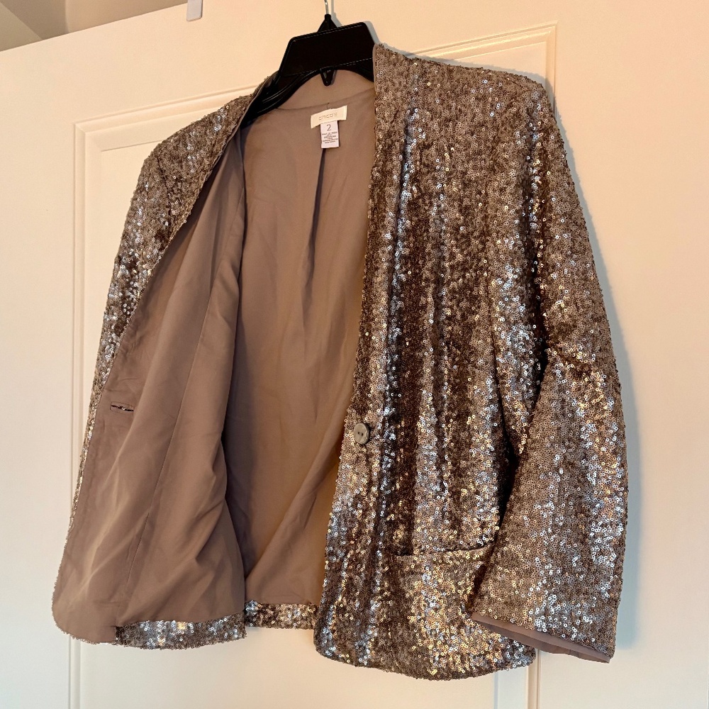 Sequin Jacket--Chico's Size 2
